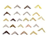 Lot de 240 protège-coins pour livres, scrapbooking, menus, dossiers (3 bronzes)