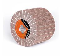 Lot de 240 rouleaux abrasifs avec papier abrasif pour machine à satin, grain 240, manchons abrasifs pour bois, métal, surfaces en pierre, rénové, motif satiné - 120 x 100 mm