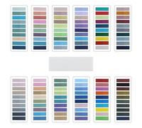 Lot de 2400 feuilles autocollantes, marque-page autocollantes, 12 styles, transparentes, autocollants colorés, petits et imperméables, avec 1 jeu de notes autocollantes transparentes