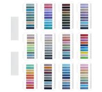Lot de 2400 notes autocollantes - 12 lots de bandes adhésives - En PET - Multicolore - Pour marque-pages, études, bureau, planificateur scolaire - Avec 2 lots de notes adhésives transparentes