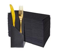 Lot de 25/30/50 Serviettes de Table en Tissu pour Couteau et Fourchette,Décoration de Table pour Couverts,Serviettes Pré-pliées Pour Fête Mariage Restaurant Dîner Communion Baptême