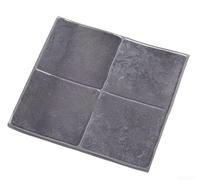 Lot de 25,4 x 25,4 cm de carrelage mural autocollant 3D en matériau ABS, imperméable, résistant à l'huile, à la chaleur, aux UV, texture réaliste, installation lisse et amovible (gris)