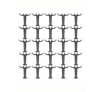 Lot de 25/50 cintreuses de branches en métal pour arbre fruitier, outils d'entraînement pour branches d'échafaudage (25 pièces, noir)