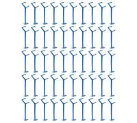 Lot de 25/50 cintreuses de branches en métal pour arbres fruitiers, outils d'entraînement pour branches d'échafaudage (50 pièces, bleu)