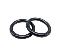Lot de 25 anneaux à ressort en métal for porte-clés, sac en cuir, ceinture, boucle, chaîne for chien, fermoir à pression, pendentif, déclencheur, DIY(Black,Inside diameter 20mm)