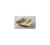 lot de 25 assiettes compostables en palmier carrées 17 x17 cm