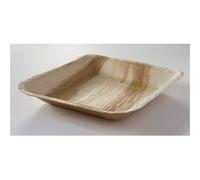 lot de 25 assiettes en palmier carrée 24 x24 cm G