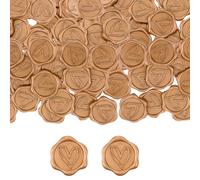 Lot de 25 autocollants de cire en forme de cœur pour enveloppe, décoration pour invitation de mariage, fête d'anniversaire, emballage cadeau