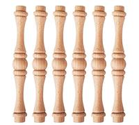 Lot de 25 axes de balustre en bois brut de 15,5 cm pour escaliers, fourrure, projets d'artisanat en bois non peint