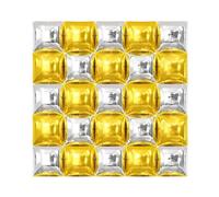 Lot de 25 ballons carrés double face en aluminium - Tunnel mural pour mariage, remise de diplôme, fête d'anniversaire, guirlande - Ballons muraux carrés double paroi argentée - Bleu