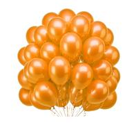 Lot de 25 ballons en latex de qualité hélium pour fêtes d'anniversaire, mariages, fêtes prénatales, Noël et événements - Durable et polyvalent - Orange 25,4 cm