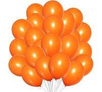 Lot de 25 ballons orange métallisés brillants de 12,7 cm pour fête d'enfants, mariage, fiançailles, anniversaire de mariage
