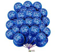 Lot de 25 ballons unis en latex de qualité supérieure avec inscription « It's a Boy » de 30,5 cm, parfaits pour la décoration de fête d'anniversaire avec ruban uni de 50 m de long, couleurs assorties
