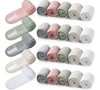 Lot de 25 bandeaux de spa réglables en polaire corail double couche avec crochet et boucle (multicolore)