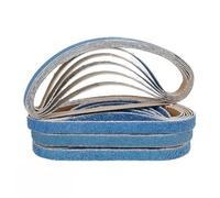 Lot de 25 bandes abrasives en oxyde de zirconium - 330 x 10 mm - Grain 40/60/80/120 - Assortiment pour ponceuses à air, métal et bois - Pour enlever la rouille