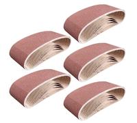 Lot de 25 bandes abrasives en tissu 100 x 610 mm pour ponceuse à bande Mix Grain K40/60/80/120/180