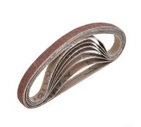 Lot de 25 bandes abrasives pour ponceuse pneumatique 330 x 10 mm avec grains assortis (60/80/100/120) pour le ponçage du bois, du plastique et des métaux légers, abrasif en oxyde d'aluminium