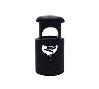 Lot de 25 bloque-cordons à ressort en plastique noir Taille mini 8,5 mm x 16 mm pour cordons de serrage de 3 mm