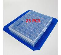 Lot de 25 bobines concaves transparentes avec boîte pour Viking 1,1 +, Husqvarna Viking 1100#4120975-45
