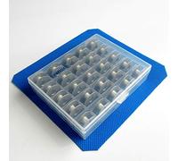 Lot de 25 bobines en aluminium style L avec fente pour machine à broder Barudan Tajima SWF