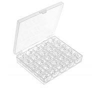 Lot de 25 bobines en plastique transparent pour machines à coudre Singer, Brother, Janome, Toyota