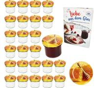 lot de 25 bocaux 125ml TO66 Nid d'abeille Couvercle DiamantSucre-Recette