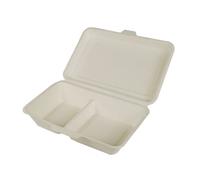 Lot de 25 boîtes de conservation pour canne à sucre Pure 2 compartiments 6,7 x 23,5 x 16,7 cm Blanc