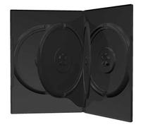 Lot de 25 boîtiers de rangement de DVD/CD pour 4 DVD Noir