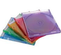 Lot de 25 boîtiers fins colorés pour CD/DVD 5,2 mm