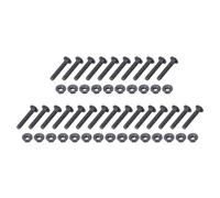 Lot de 25 boulons de carrosserie pratiques M8 x 60 mm en oxyde noir avec brides robustes en acier inoxydable pour un assemblage sécurisé