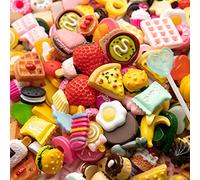 Lot de 25 breloques en forme de slime - Assortiment de couleurs assorties en résine à dos plat pour loisirs créatifs, décorations, scrapbooking, embellissements, pinces à cheveux