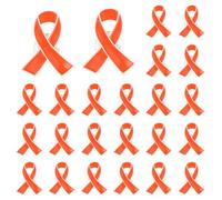 Lot de 25 broches en ruban métallique orange