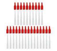 Lot de 25 buses de cartouche, 25 capuchons de buse rouges, outil d'étanchéité, buses de cartouche, buses en silicone, buses de rechange, bouchons d'étanchéité, mastic domestique