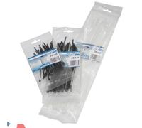 Lot de 25 câbles noirs parfaits pour organiser et sécuriser les câbles dans les projets de bricolage et d'entretien.