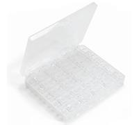 Lot de 25 Canette Machine a Coudre, Bobines pour Machine à Coudre Universelle en Plastique avec Boîte de Rangement (Transparente)
