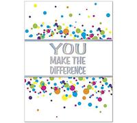 Lot de 25 cartes d'anniversaire d'employés - Vous faites la différence - 26 enveloppes blanches - FSC Mix