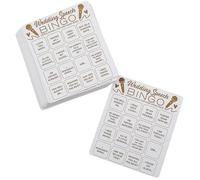 Lot de 25 cartes de bingo pour discours de mariage - 15,2 x 17,8 cm - Papier cartonné de qualité supérieure, jeu amusant et mémorable pour les invités - Parfait pour les dîners de répétition et les