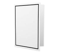 Lot de 25 cartes de condoléances DIN A6 - Cadre noir - 10,5 x 14,8 cm - Double carte imprimable - Cartes de condoléances pour remerciement, invitation, affichage de deuil