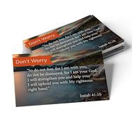 Lot de 25 cartes d'écriture de poche Inscription Do Not Fear, Isaiah 41:10