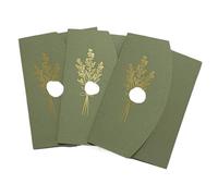 Lot de 25 cartes d'invitation de mariage en papier arc de 13 x 18 cm, sans feuille intérieure, sans enveloppe, sans sceau de cire ni ruban(Green)
