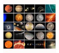 Lot de 25 cartes postales spatiales planètes avec Mars, Jupiter, Saturne et système solaire, vierges, format A6, cadeau pour enfants, anniversaire d'enfant, sac scolaire et postcrossing - Vénus