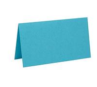 Lot de 25 cartons de table vierges de 5 x 9 cm Bleu