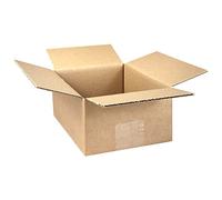 Lot de 25 cartons pliants 200 x 150 x 90 mm KK10 marron - 20 x 15 x 9 cm - En carton ondulé - 1 carton ondulé - Boîte d'expédition - Paquet