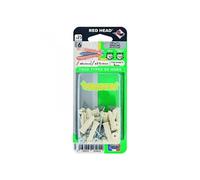Lot de 25 cheville et vis, Diam.6 x L.25 mm