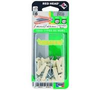 Lot de 25 cheville et vis RED HEAD, Diam.6 x L.25 mm G