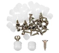 Lot de 25 chevilles de charnière en plastique avec vis - Chevilles d'extension pour portes d'armoire, réparation de meubles et charnières de porte