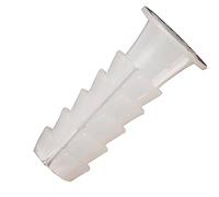 Lot de 25 chevilles en plastique blanc 6 mm