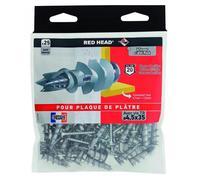Lot de 25 chevilles et vis à visser vix RED HEAD, Diam.12 x L.30 mm