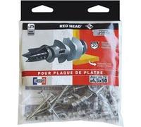Lot de 25 chevilles et vis à visser vix RED HEAD, Diam.12 x L.30 mm G