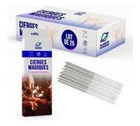 Lot de 25 Cierge Magique Lumineuses et Scintillantes XXL Géant Modèle 48/70cm, Accessoire pour Gateaux, Cierge Magique étincelante pour anniversaire 130 Secondes - Catégorie F1 Autre